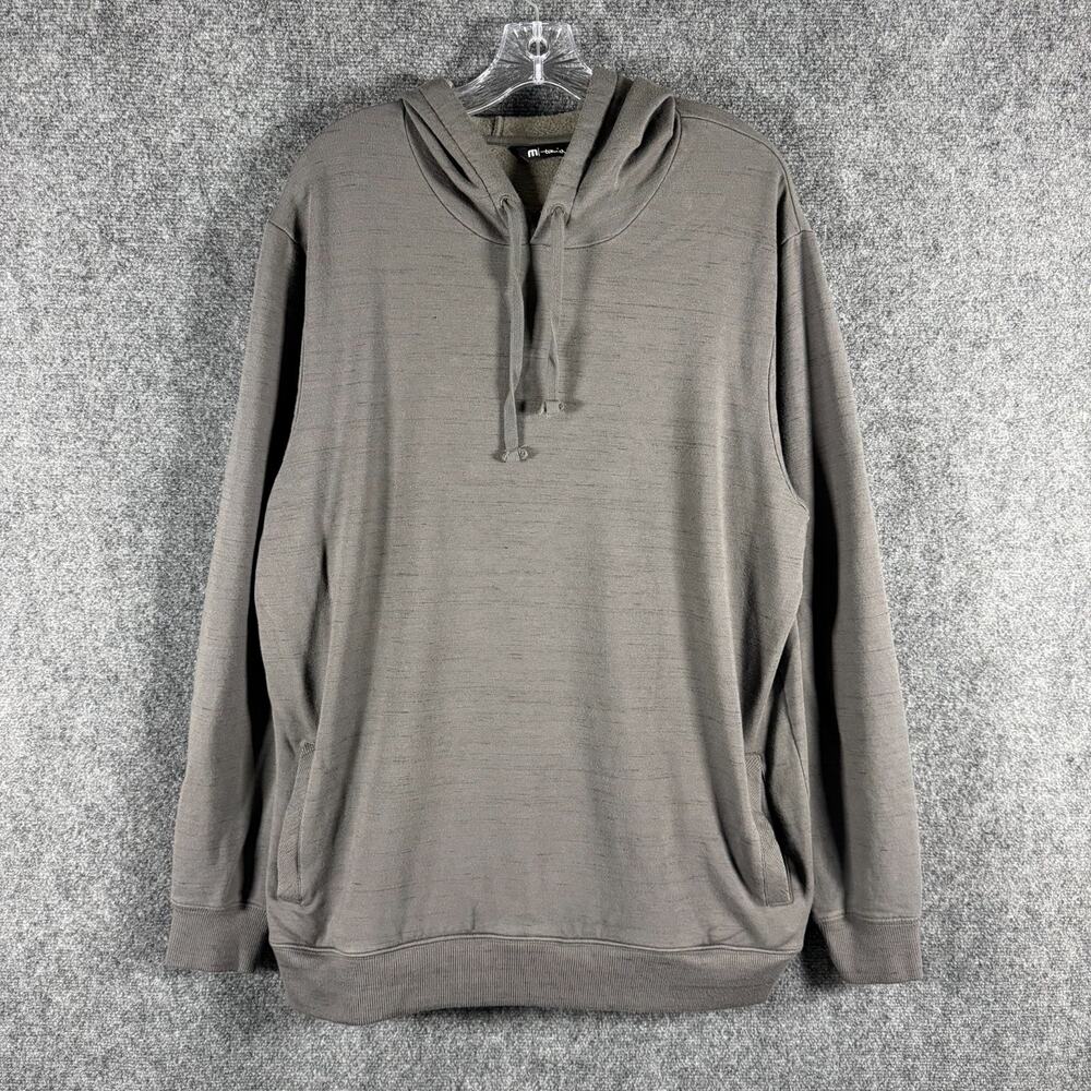 TravisMathew Cloud Slub Hoodie Mens XL Gray Modal Stretch Golf Pullover 1MX308